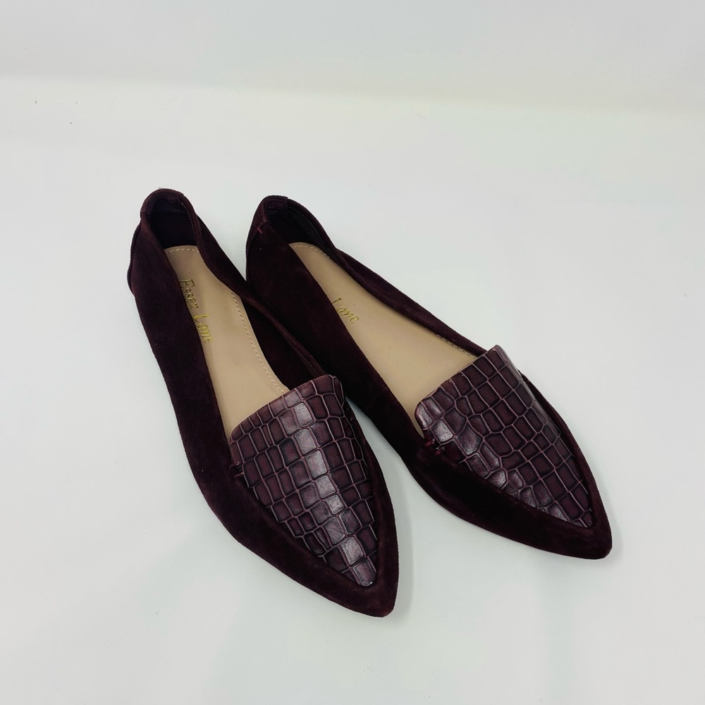 NWT Essex Lane Suede Deep Wine Shoes Size 6 or 6.5